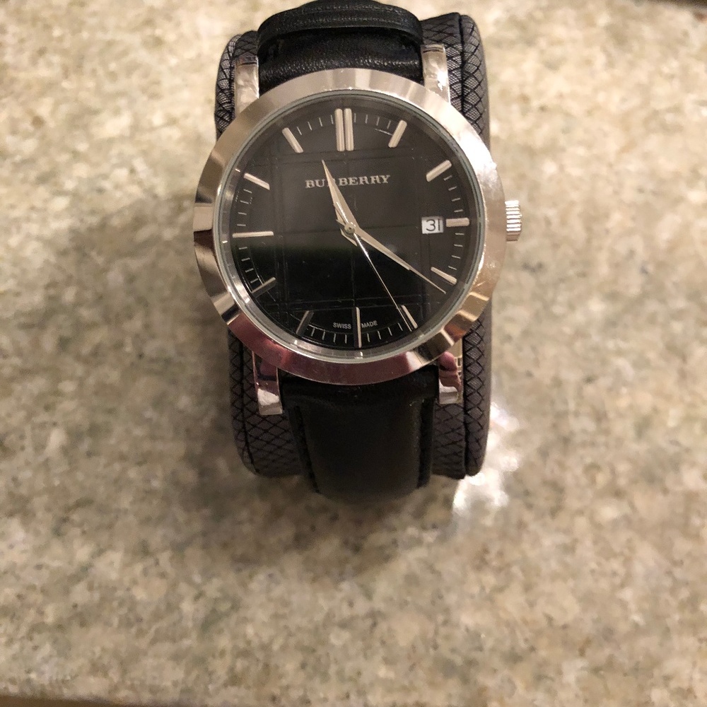 Men's Burberry Dress Watch Leather Strap
